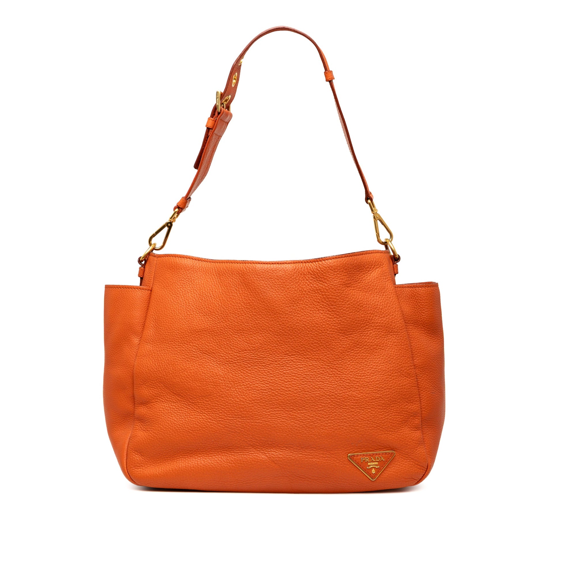 Prada Vitello Daino Side Pocket Shoulder Bag