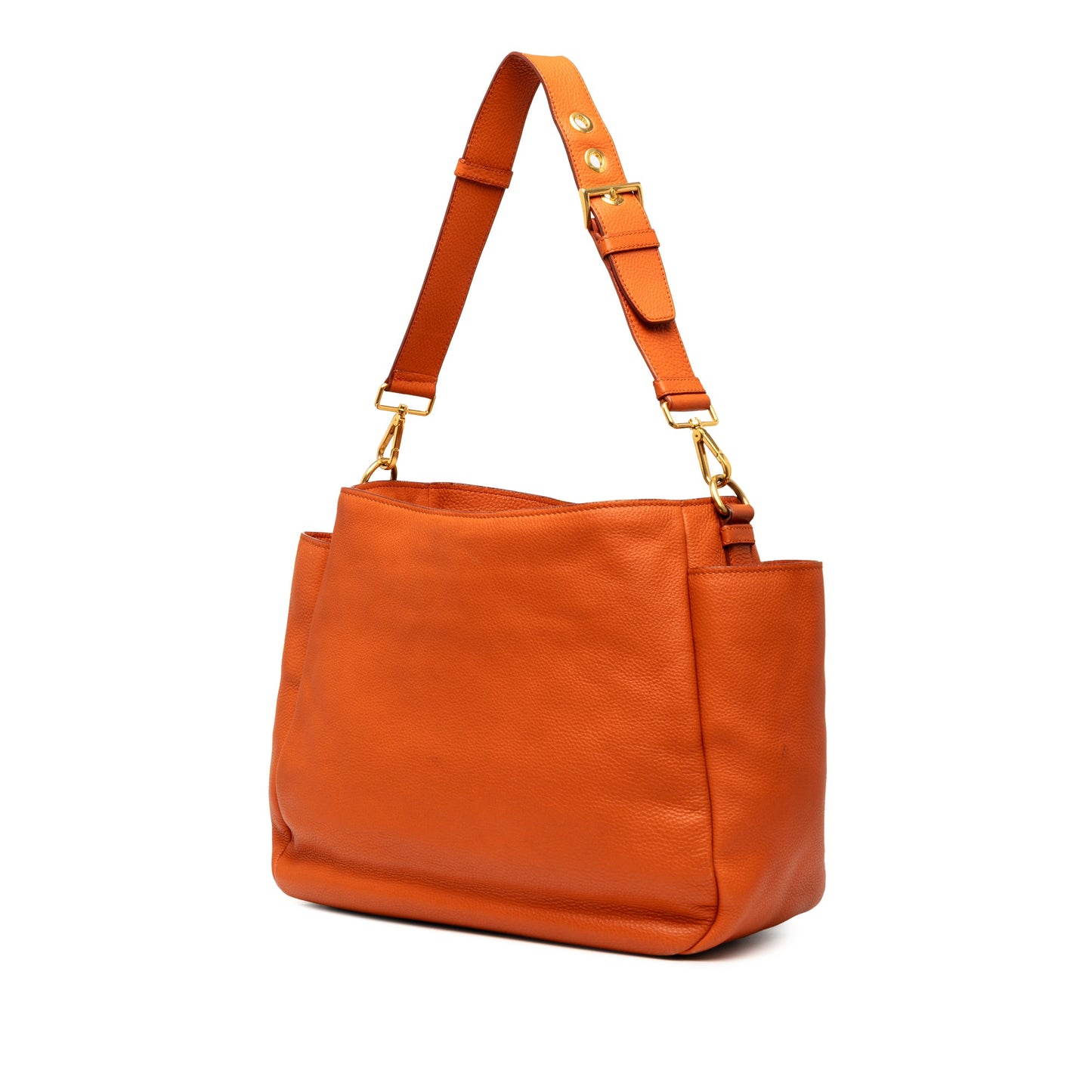 Prada Vitello Daino Side Pocket Shoulder Bag