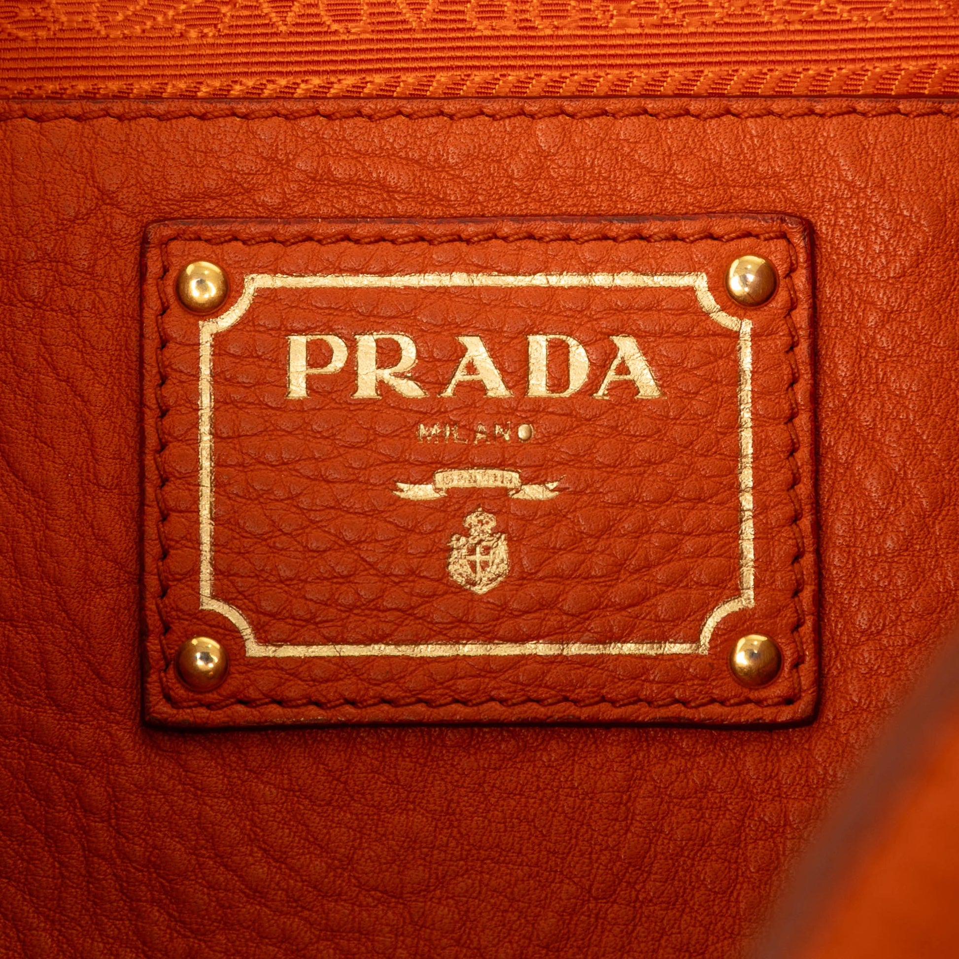 Prada Vitello Daino Side Pocket Shoulder Bag