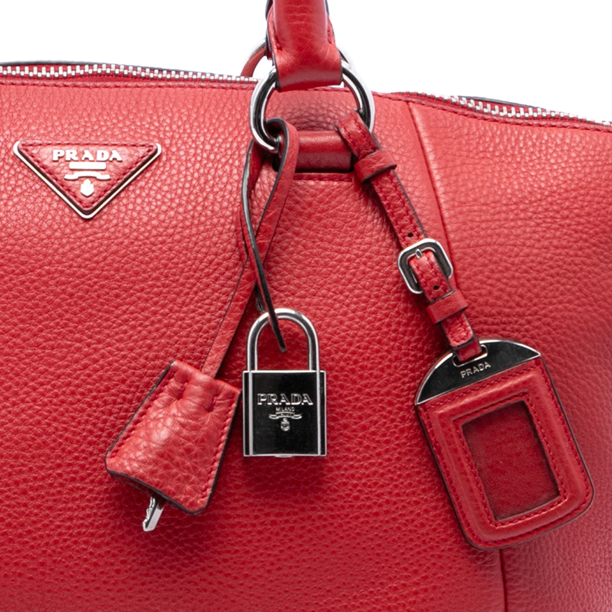 Prada Vitello Daino Double Handle Satchel
