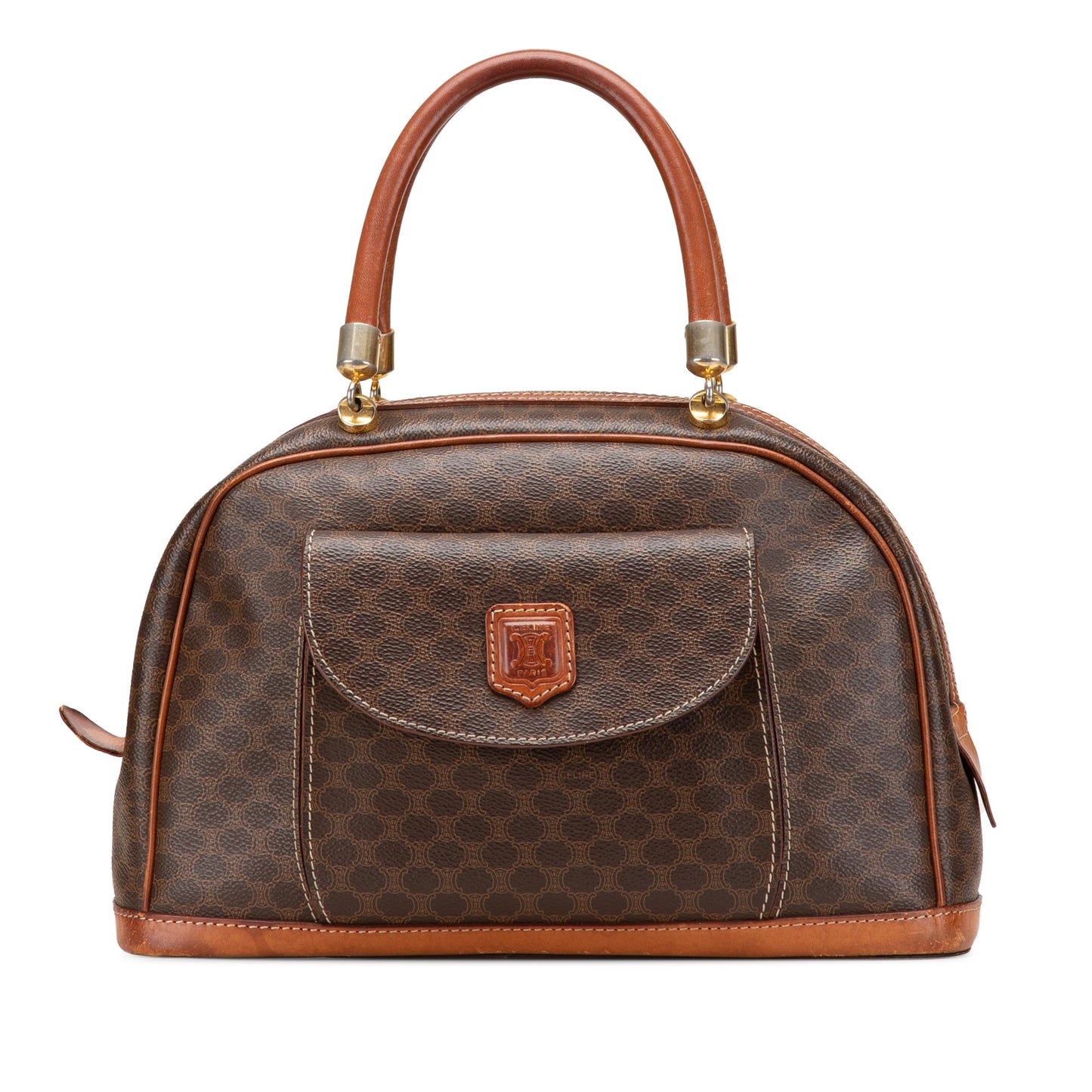 Celine Macadam Coated Canvas Handbag