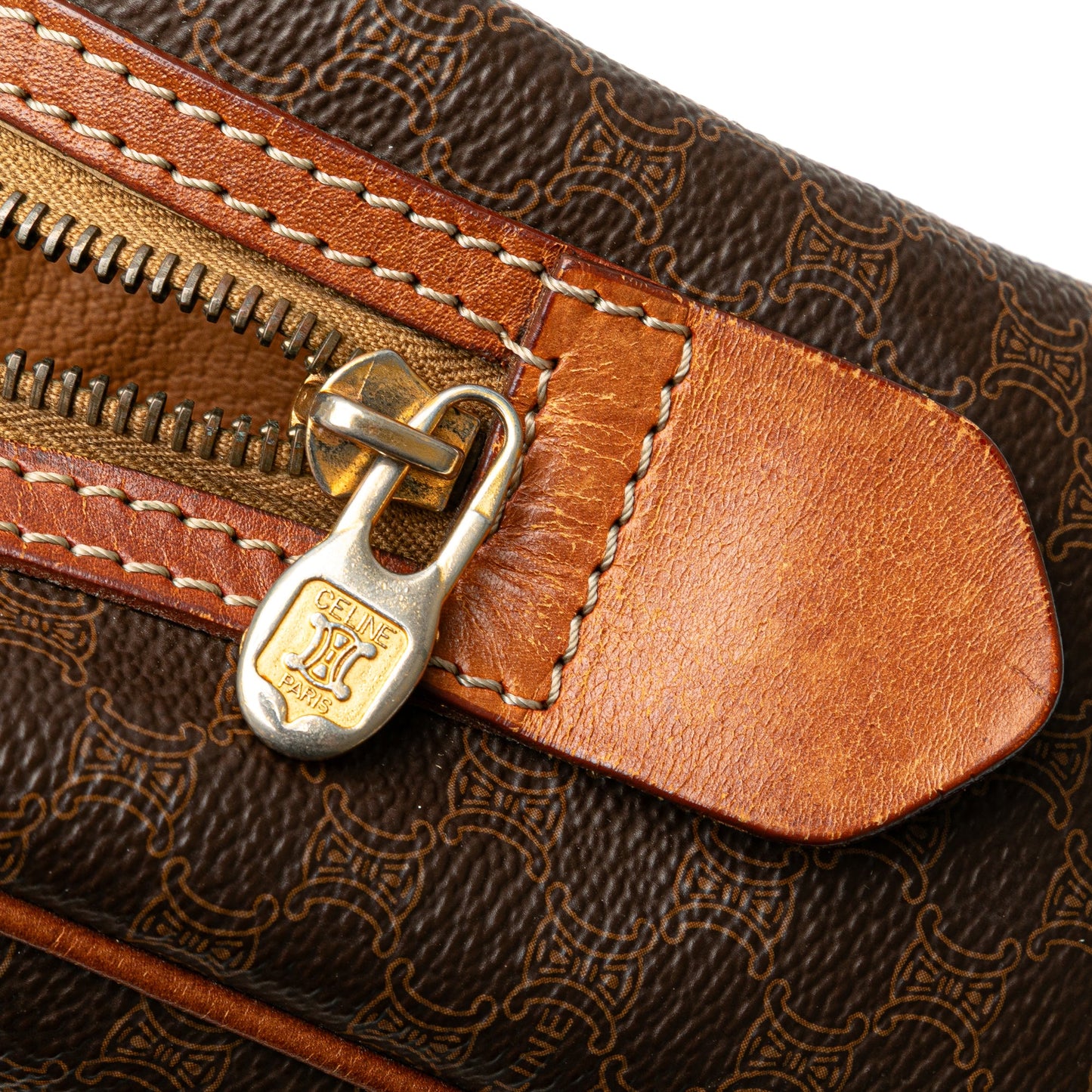 Celine Macadam Coated Canvas Handbag