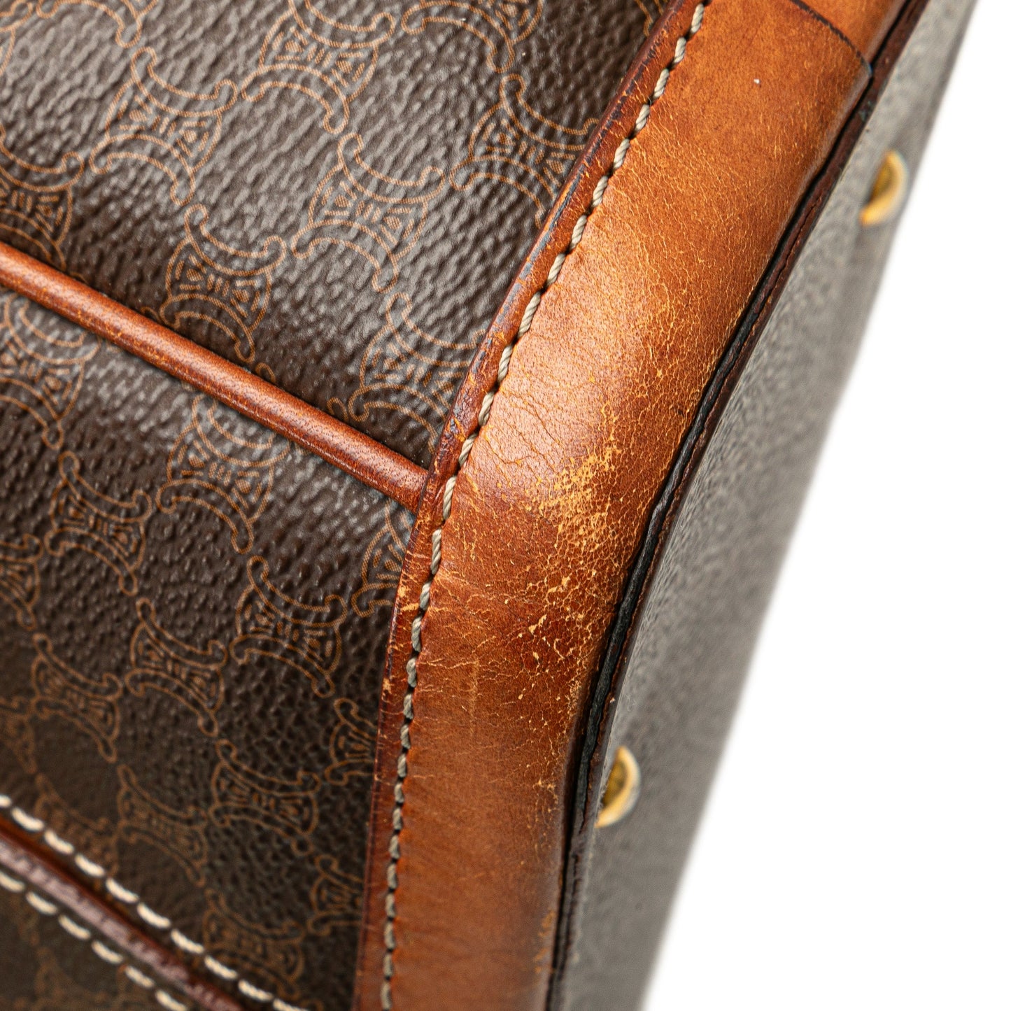 Celine Macadam Coated Canvas Handbag