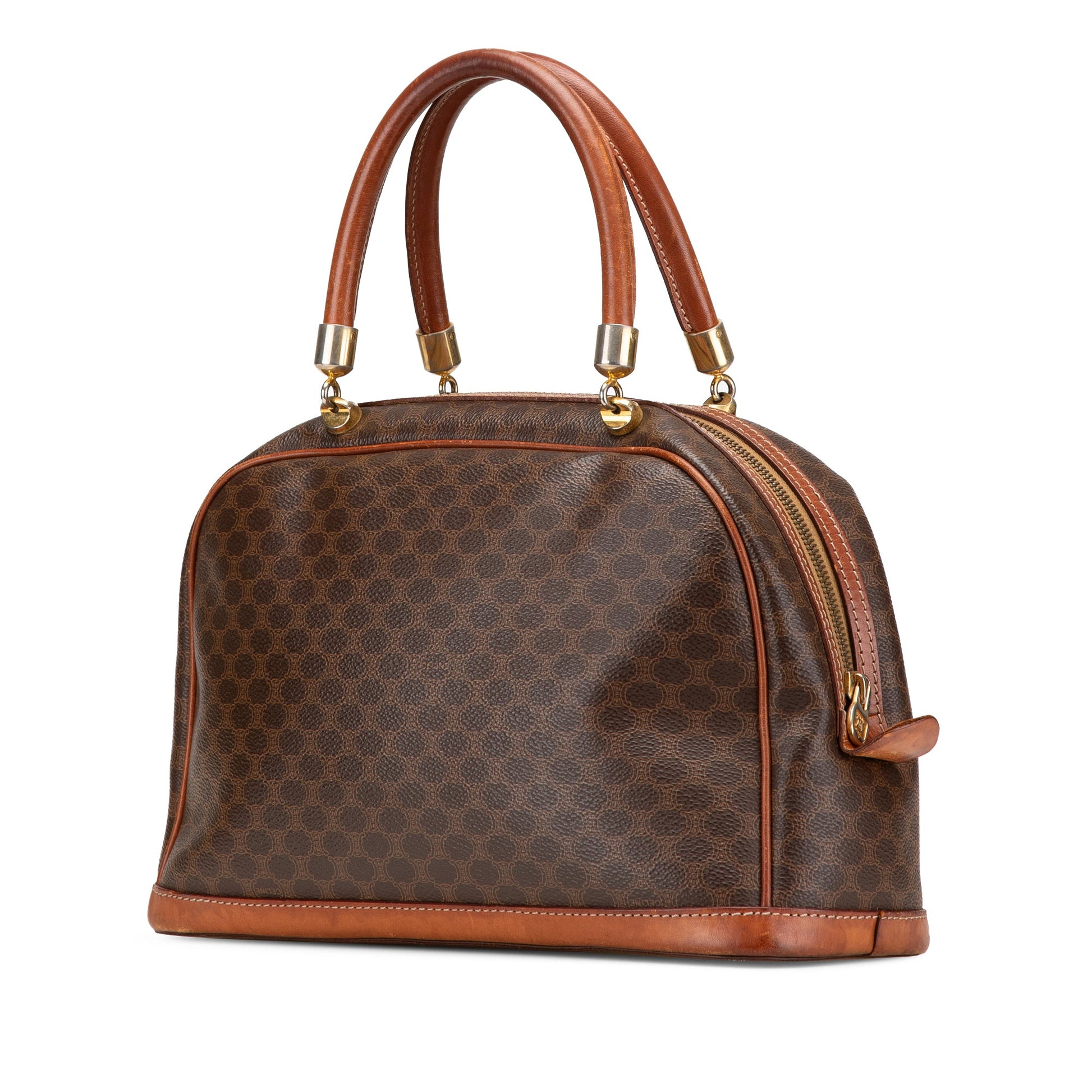 Celine Macadam Coated Canvas Handbag