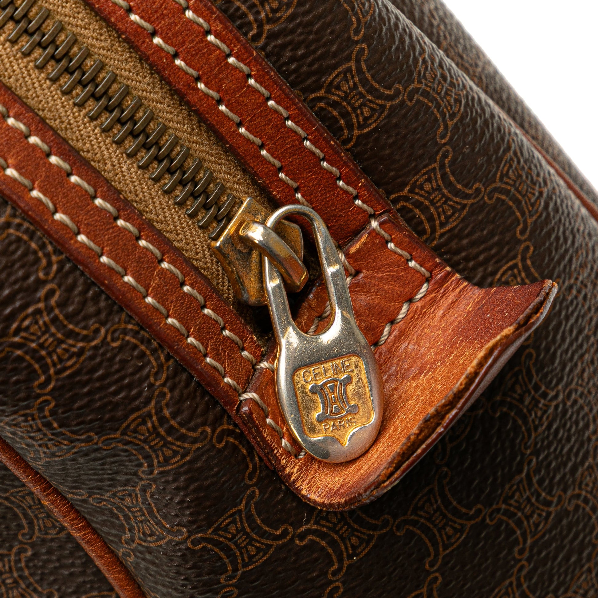 Celine Macadam Coated Canvas Handbag