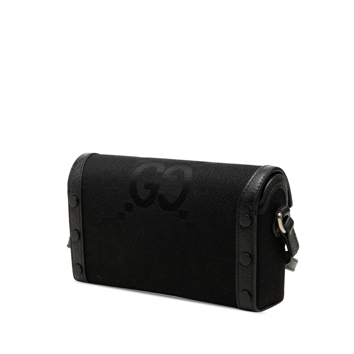 Gucci Mini Jumbo GG Canvas Horsebit 1955 Crossbody — Black