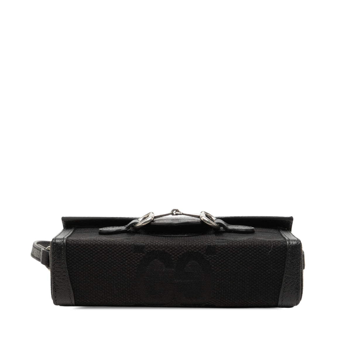 Gucci Mini Jumbo GG Canvas Horsebit 1955 Crossbody — Black