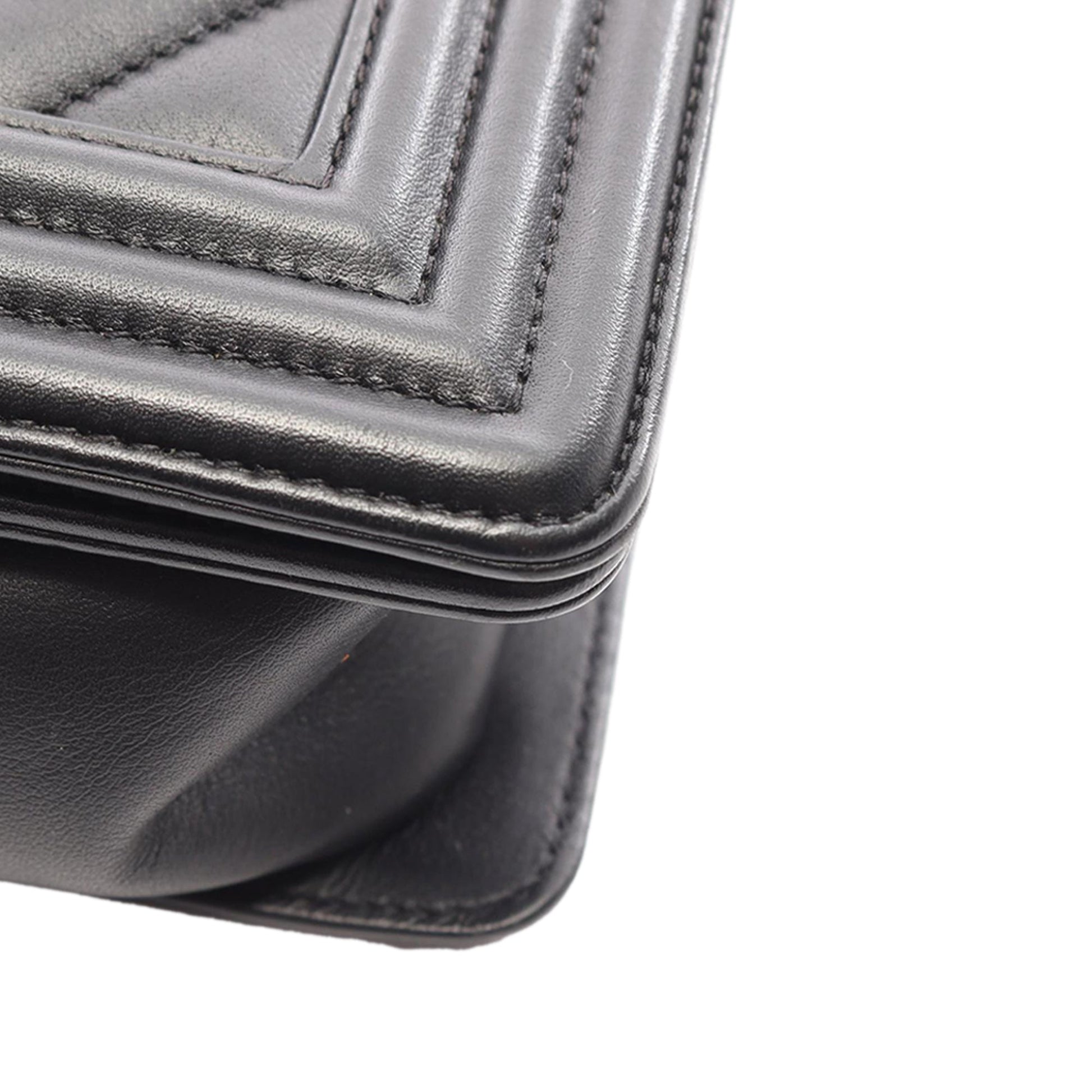 Chanel Old Medium Chevron Lambskin Boy Flap
