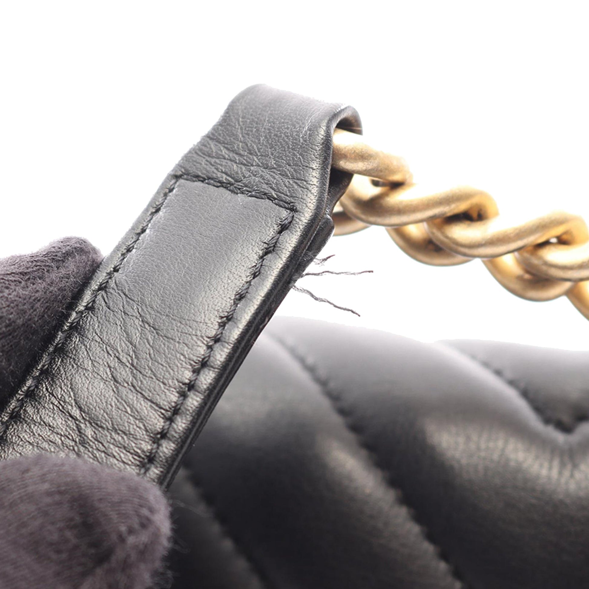 Chanel Old Medium Chevron Lambskin Boy Flap