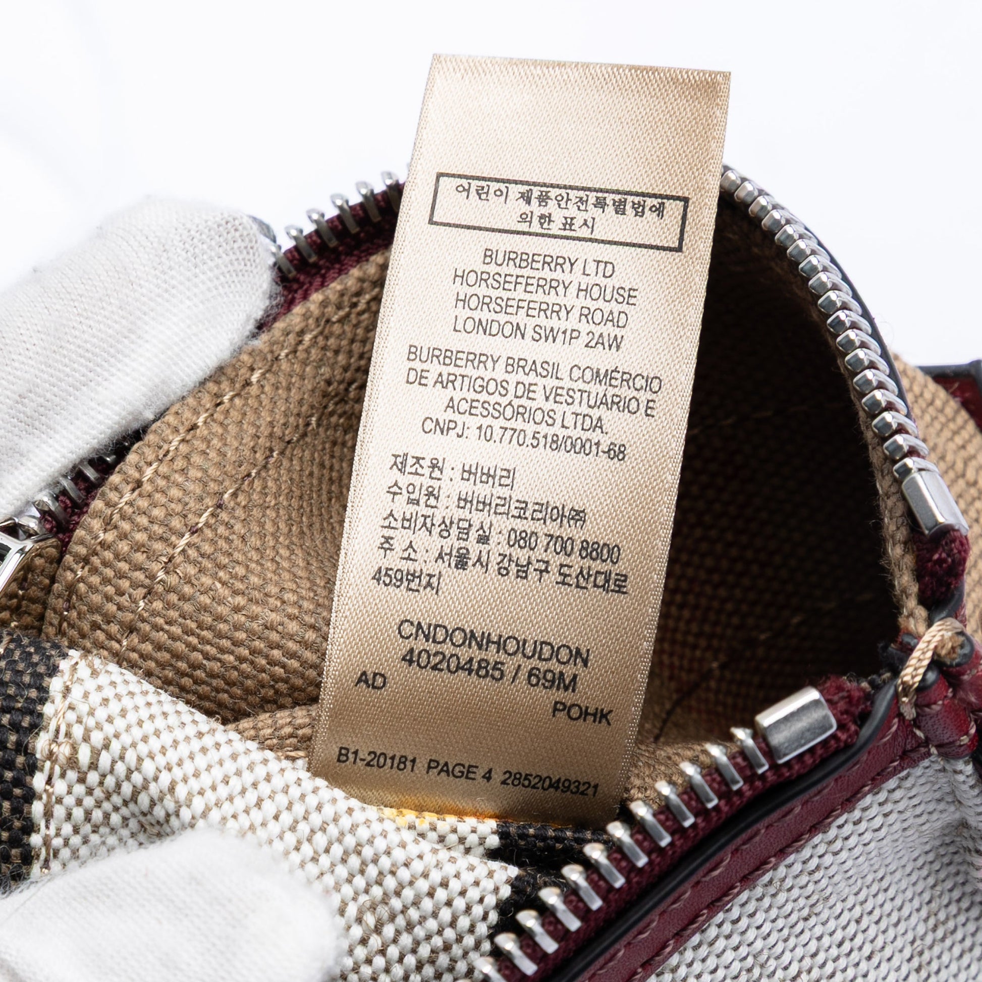 Burberry Mini Mega Check Canvas Ashby Tassel Bucket Bag