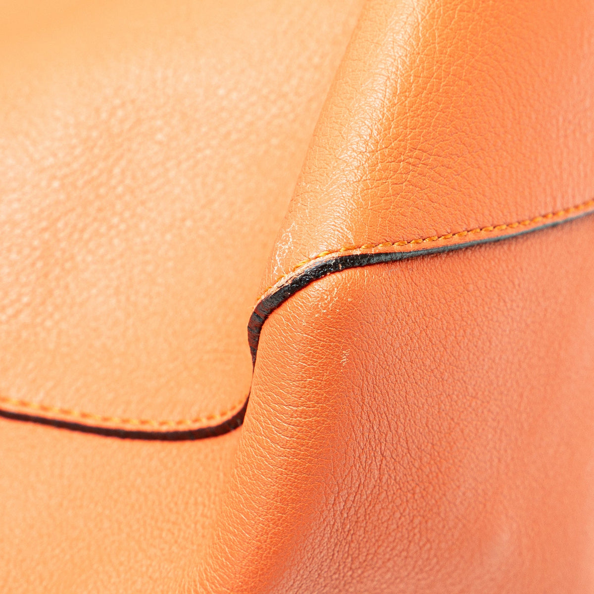 LOEWE Anagram Leather East West Tote — Orange