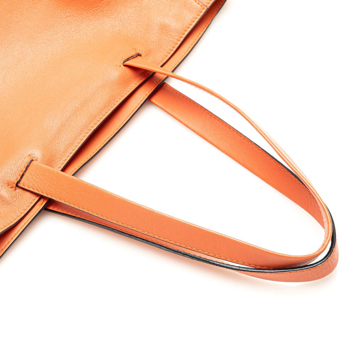 LOEWE Anagram Leather East West Tote — Orange