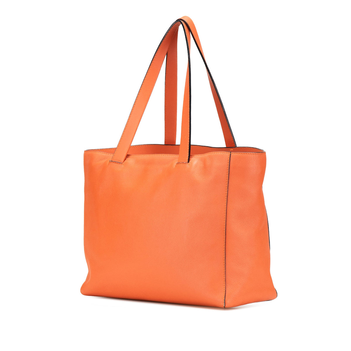 LOEWE Anagram Leather East West Tote — Orange