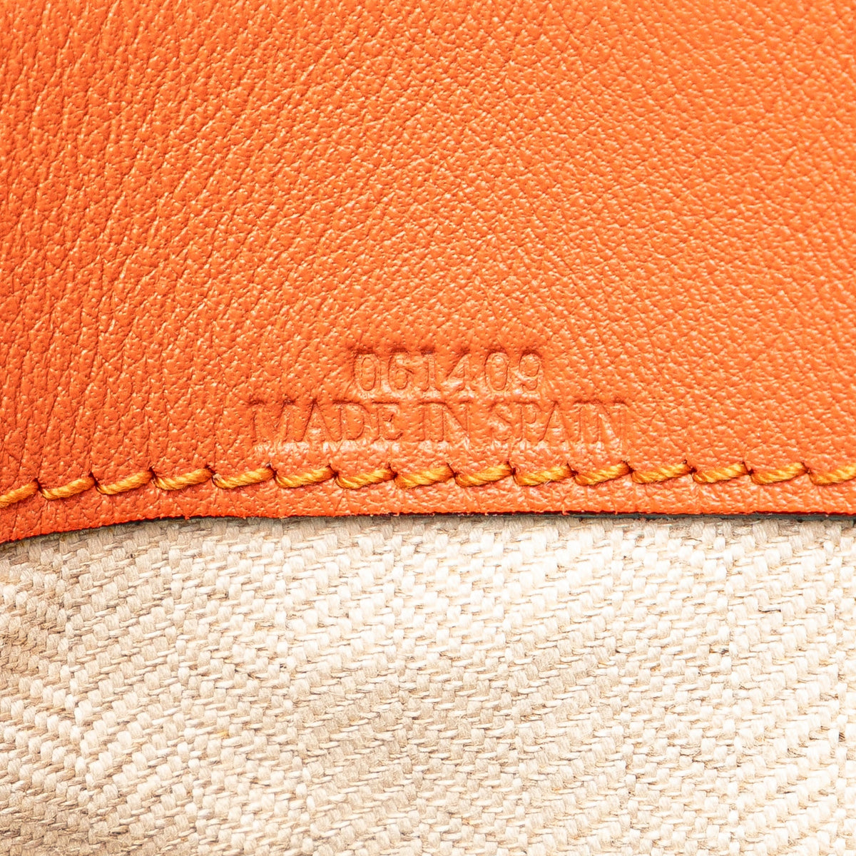 LOEWE Anagram Leather East West Tote — Orange