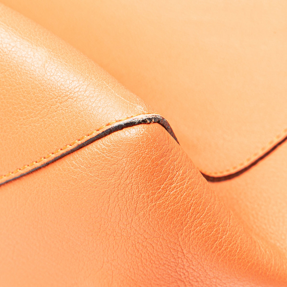 LOEWE Anagram Leather East West Tote — Orange