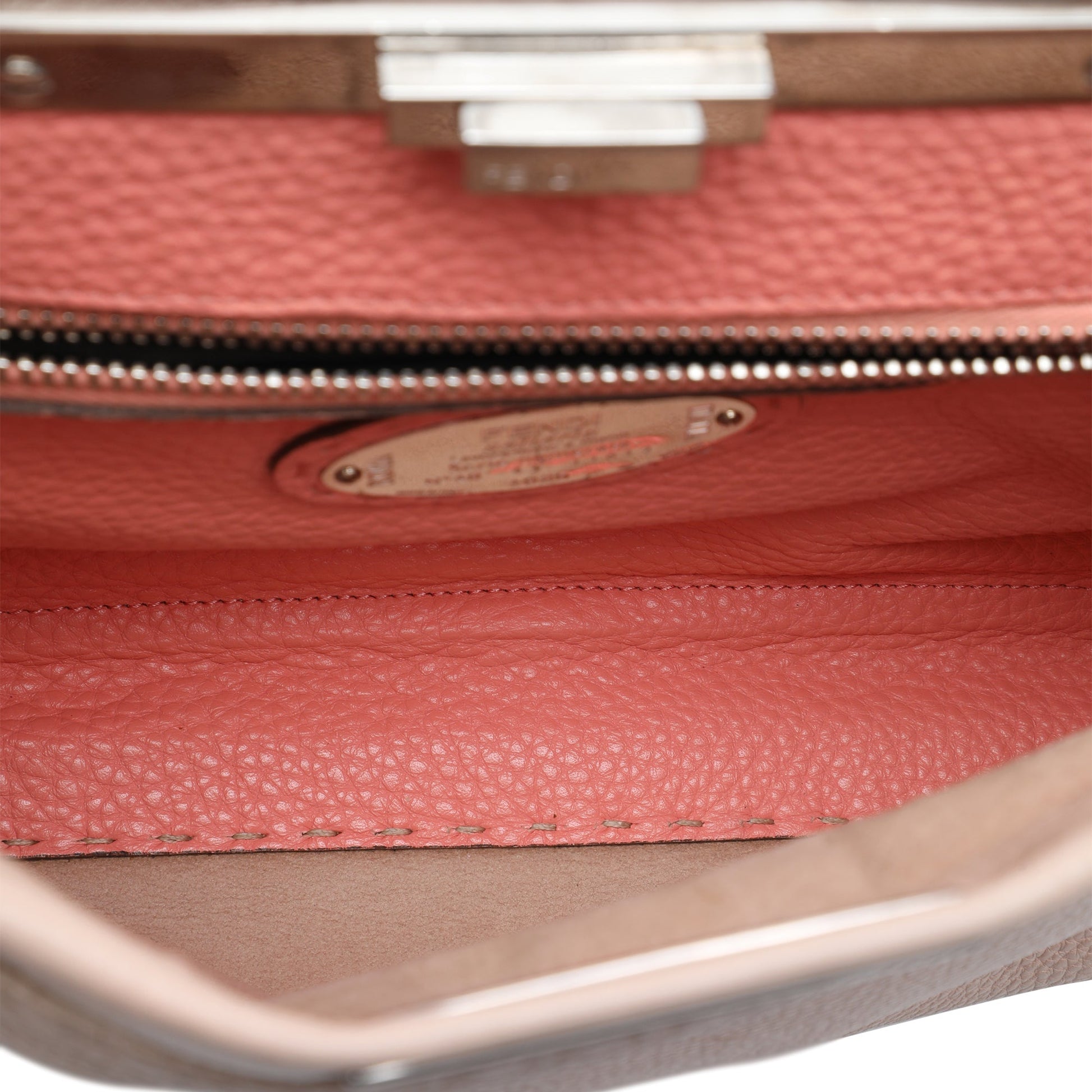 Fendi Medium Leather Selleria Peekaboo Iconic Satchel