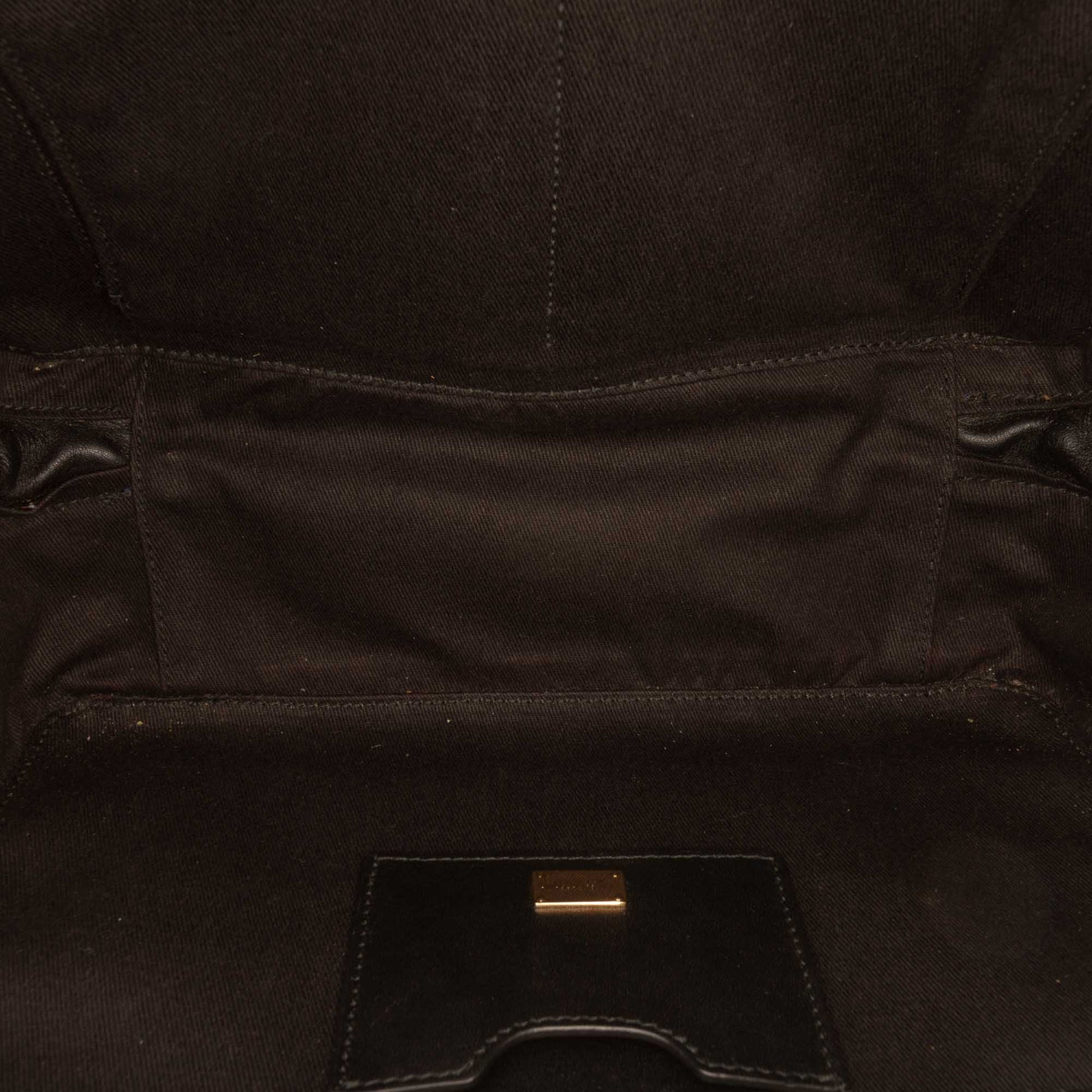 Dolce & Gabbana Leather Striped Box Top Handle Bag
