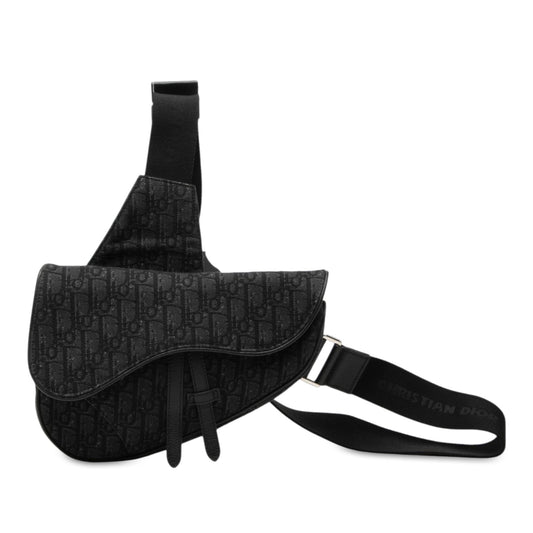 Dior Oblique Canvas Saddle Crossbody