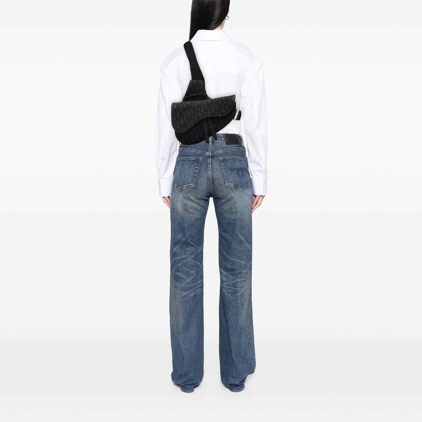 Dior Oblique Canvas Saddle Crossbody