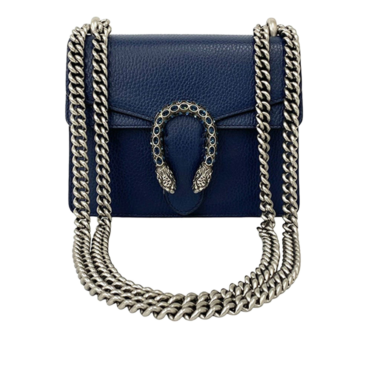Gucci Small Leather Dionysus Crossbody — Blue