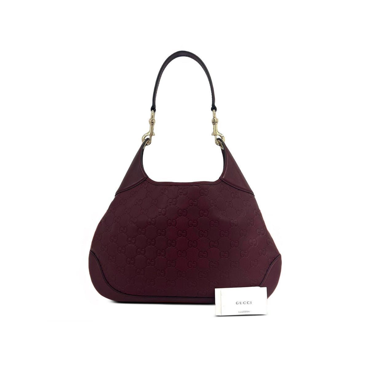 Gucci Medium Guccissima B Hobo — Red