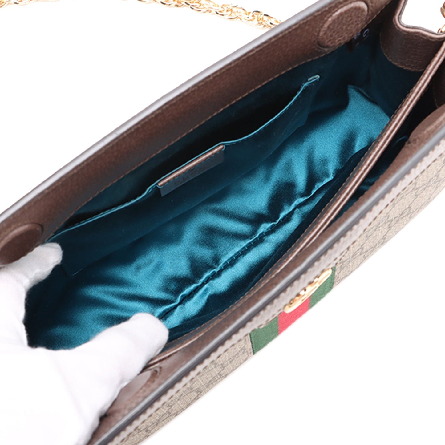 Gucci Small GG Supreme Web Ophidia Chain Crossbody
