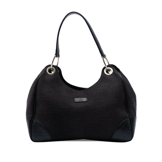 Gucci Guccissima Trimmed Canvas Colbert Shoulder Bag