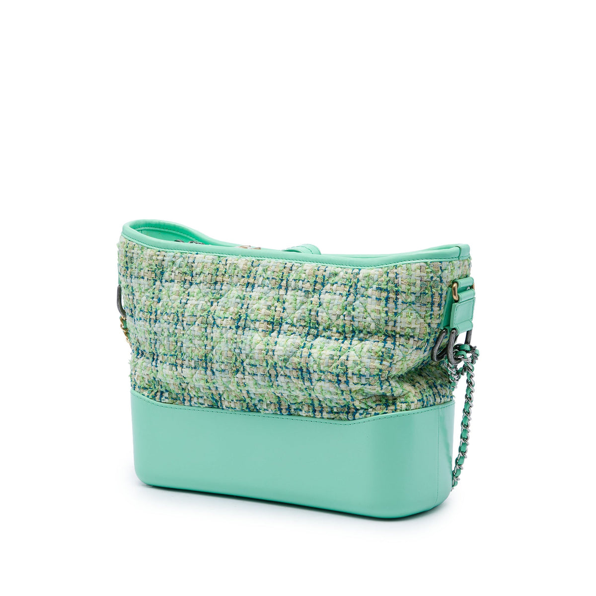 Chanel Medium Tweed Gabrielle Crossbody — Green