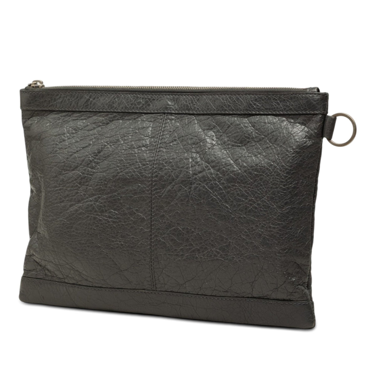 Balenciaga Lambskin Motocross Classic Clip Clutch M