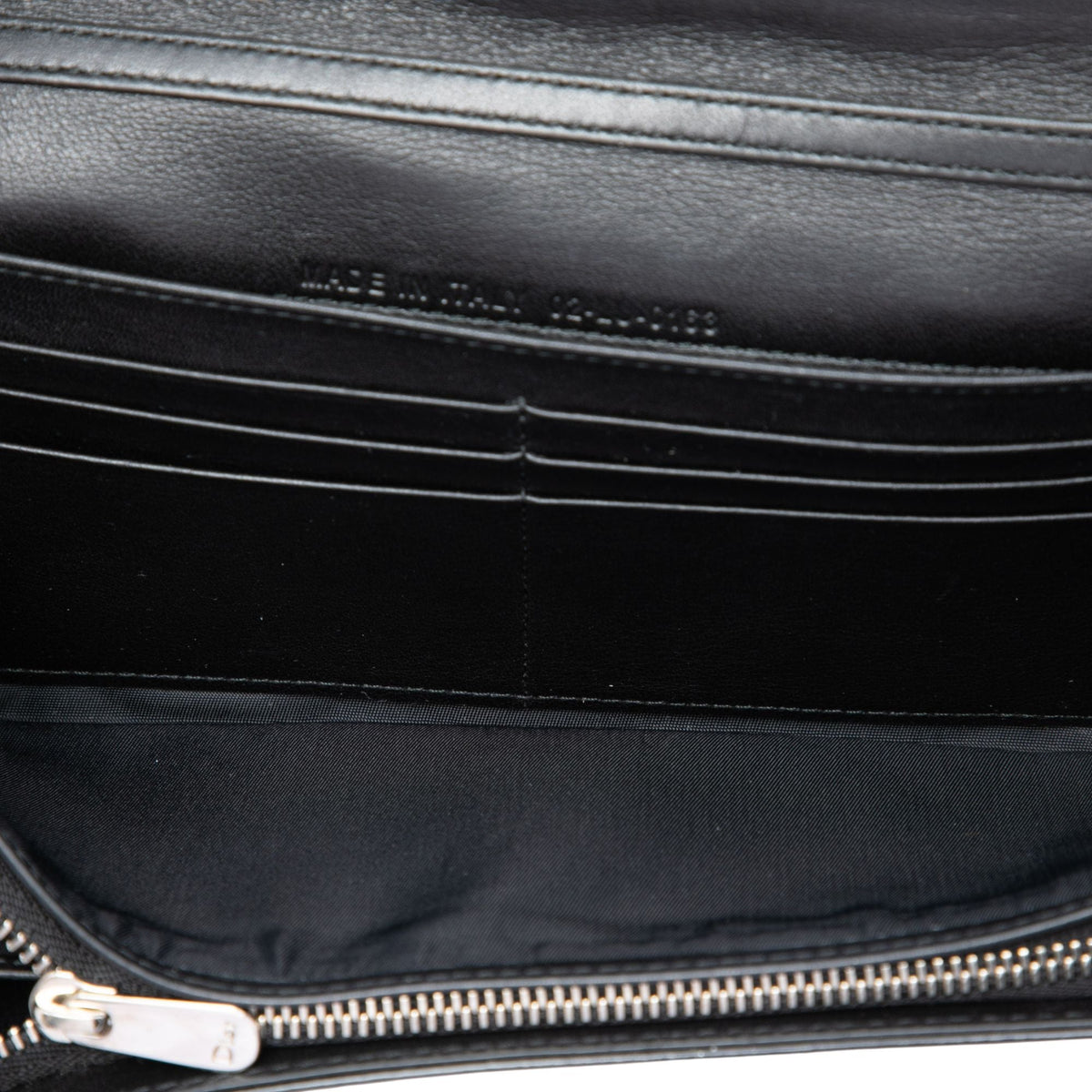Dior Patent Cannage Miss Dior Wallet on Chain — Black