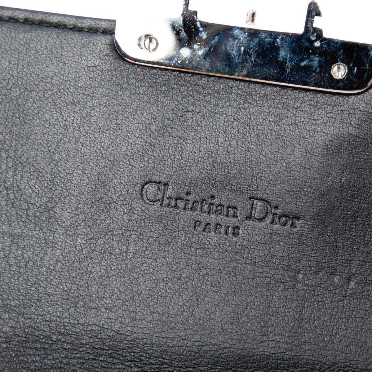 Dior Patent Cannage Miss Dior Wallet on Chain — Black