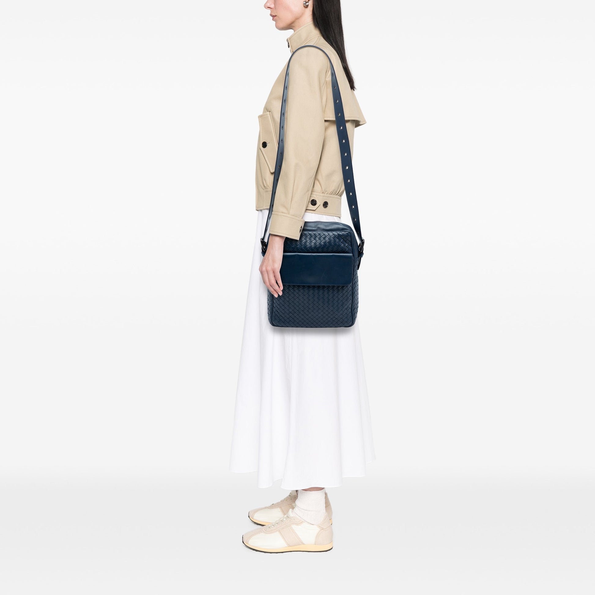 Bottega Veneta Nappa Intrecciato Front Pocket Crossbody