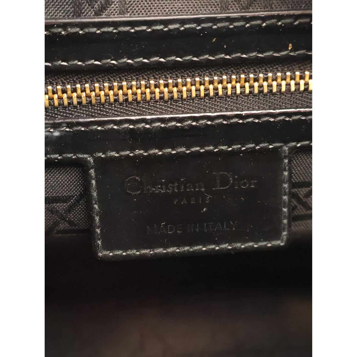 Dior Medium Patent Cannage Lady Dior — Black