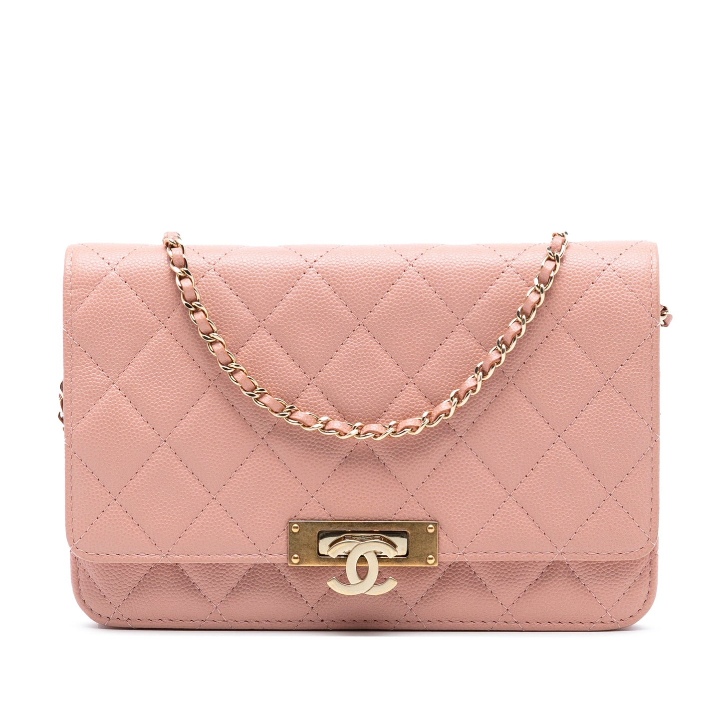 Chanel Quilted Caviar Golden Class Wallet On Chain