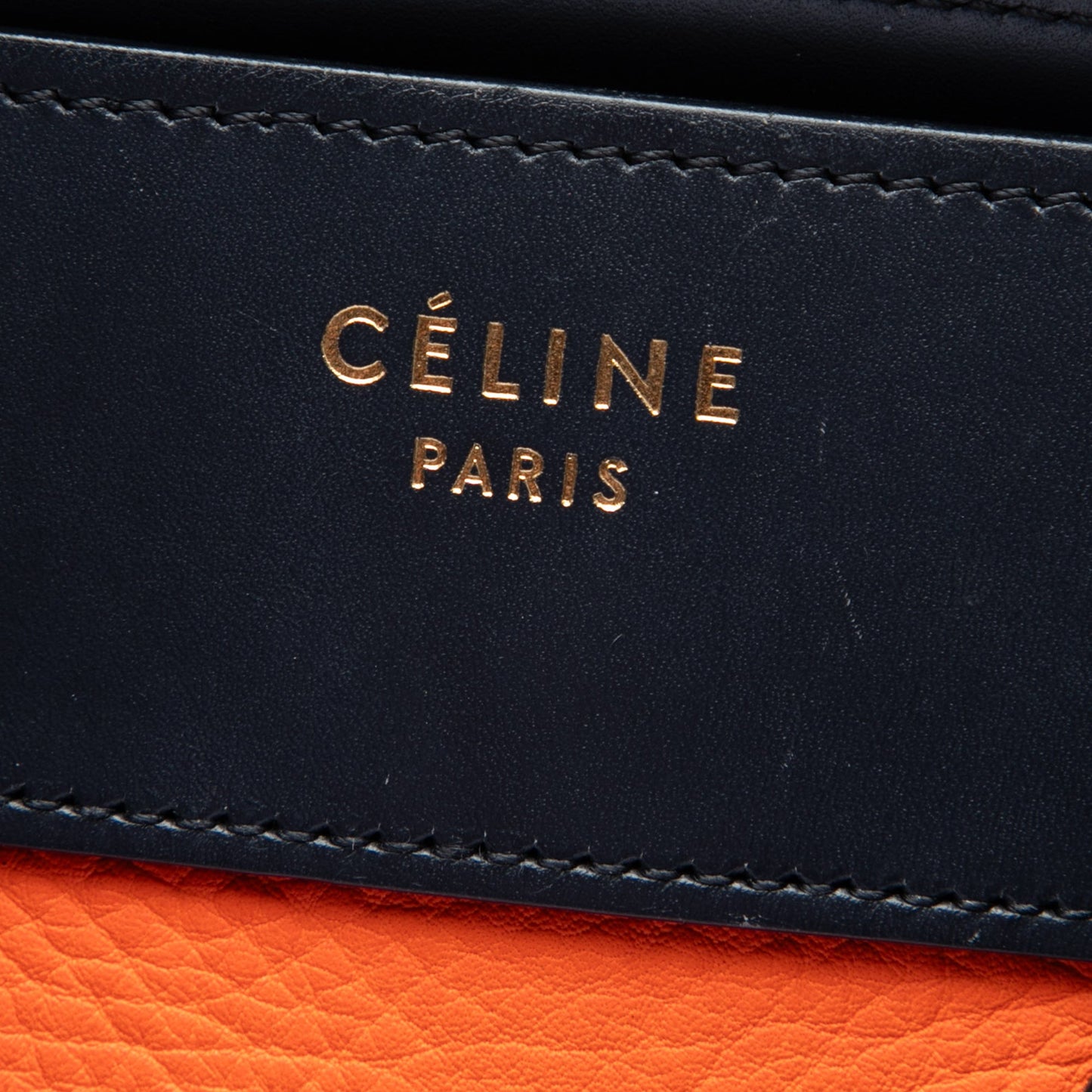 Celine Micro Tricolor Leather Luggage Tote