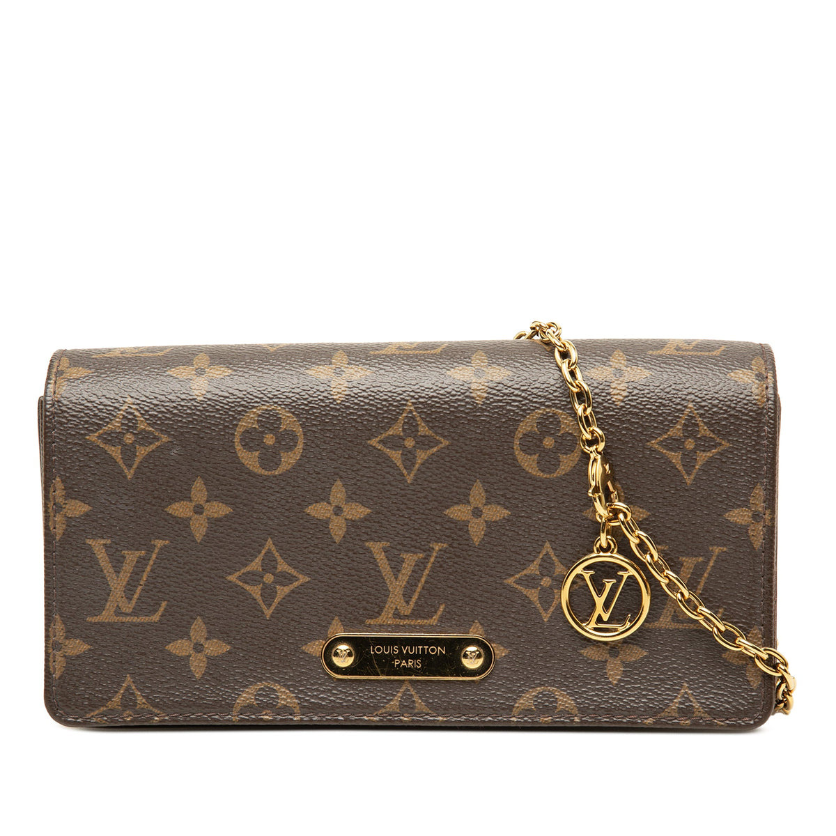 Louis Vuitton Monogram Lily Wallet On Chain — Brown
