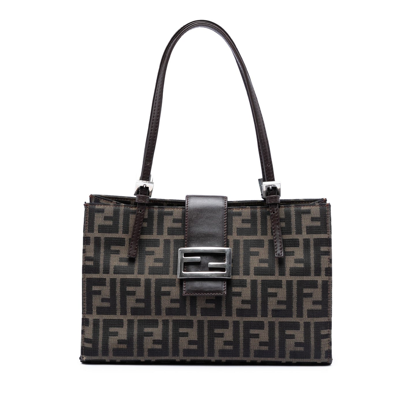 Fendi Zucca Canvas Shoulder Bag