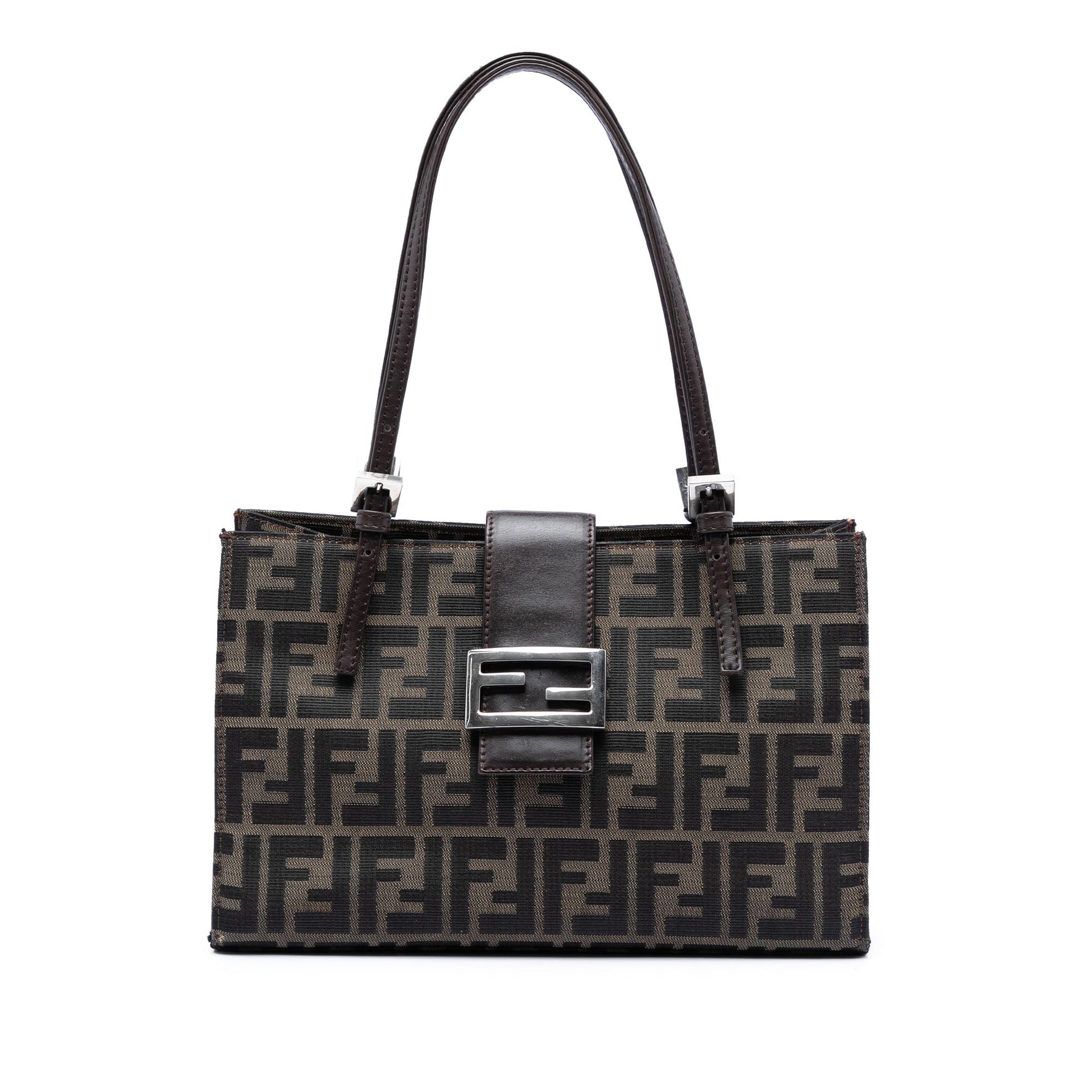 Fendi Zucca Canvas Shoulder Bag