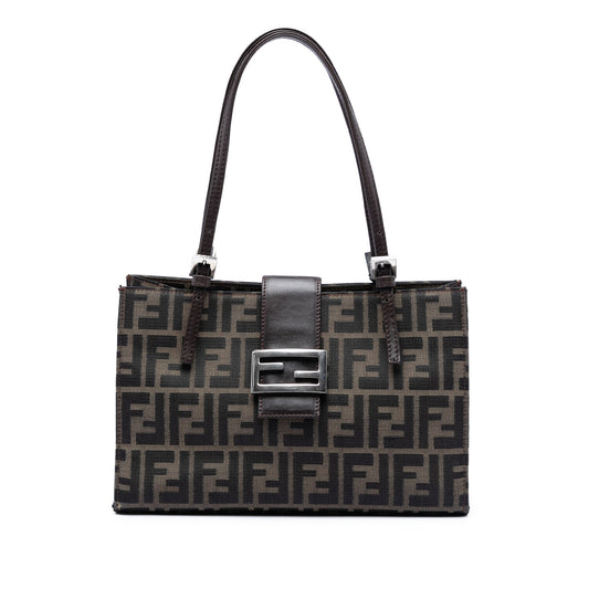 Fendi Zucca Canvas Shoulder Bag