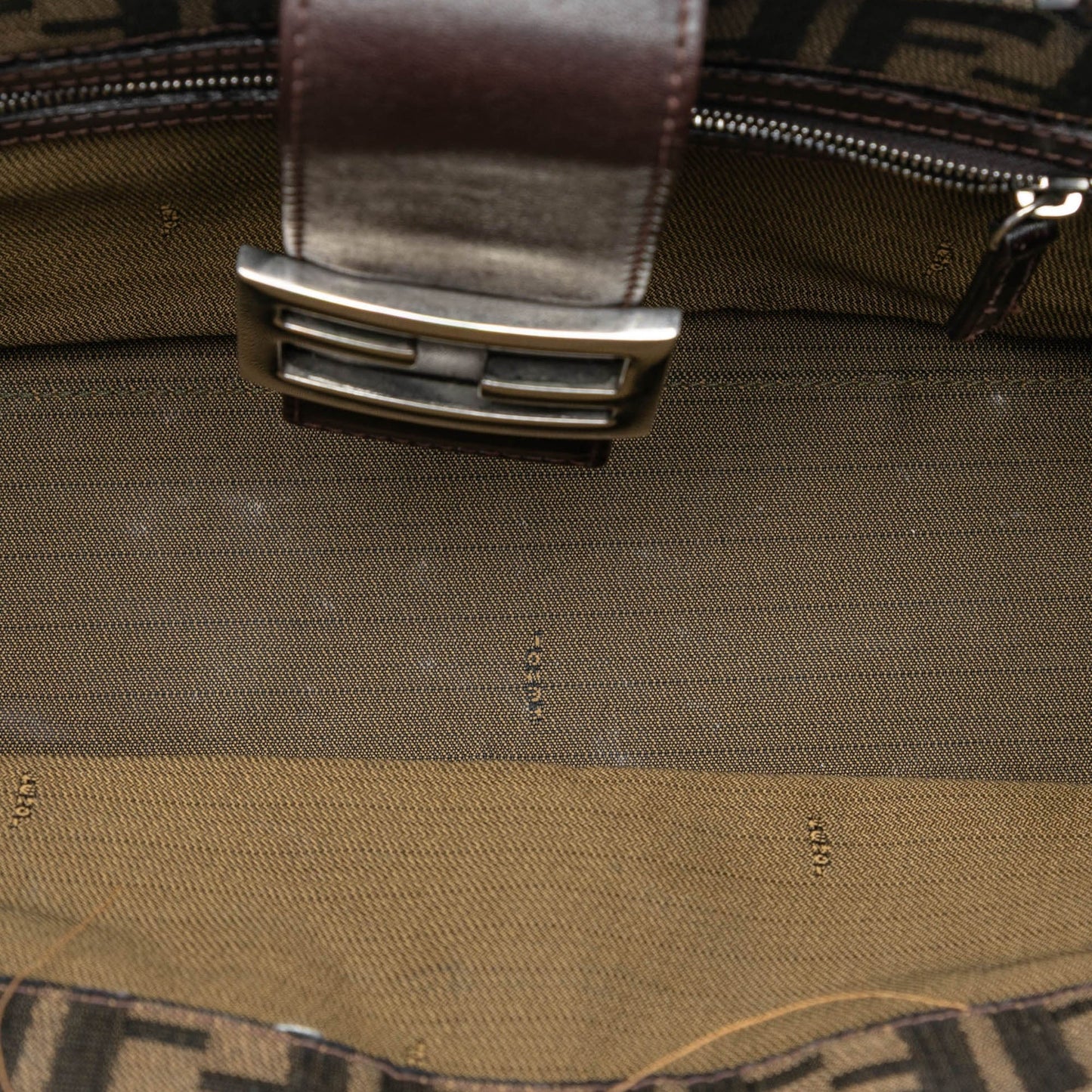 Fendi Zucca Canvas Shoulder Bag