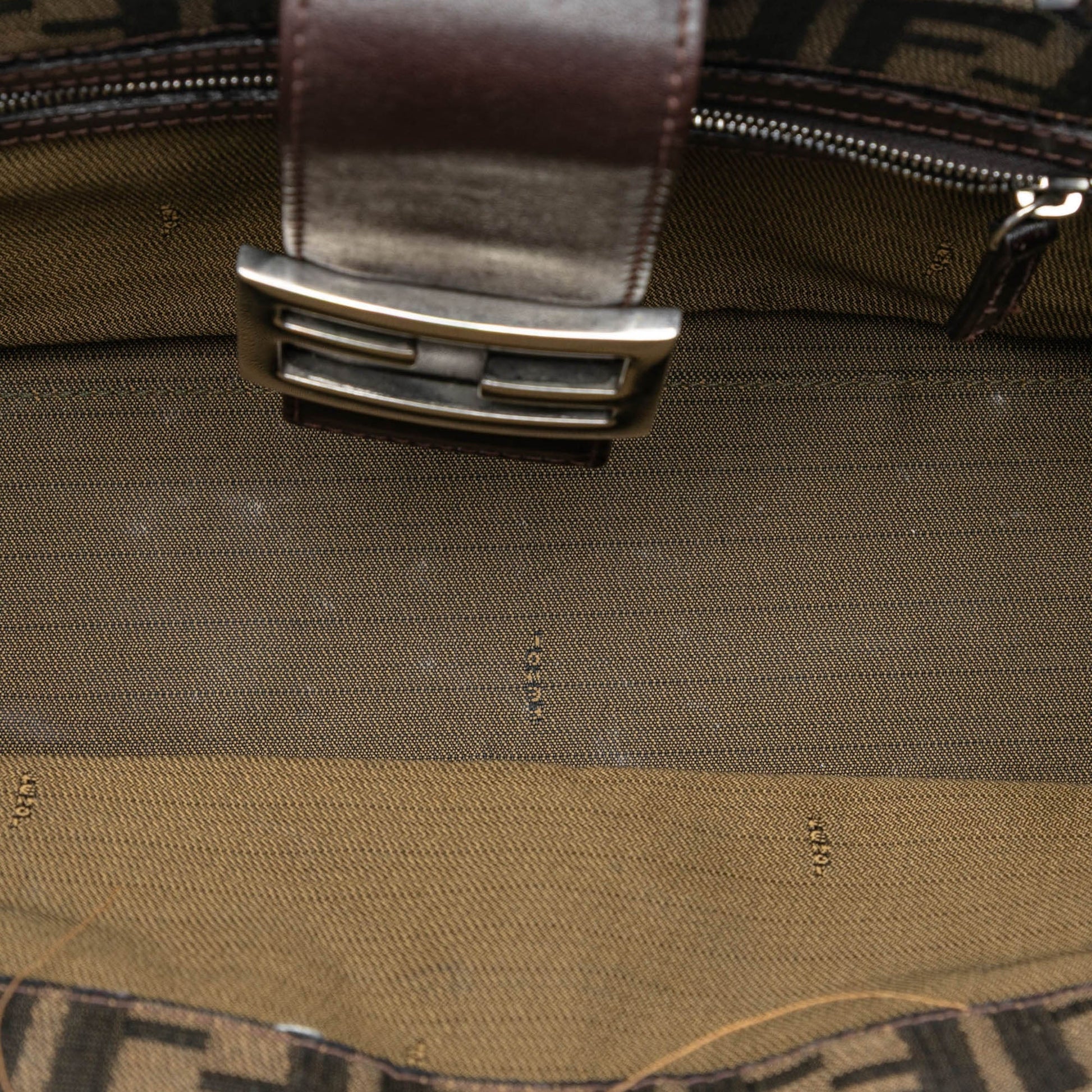 Fendi Zucca Canvas Shoulder Bag