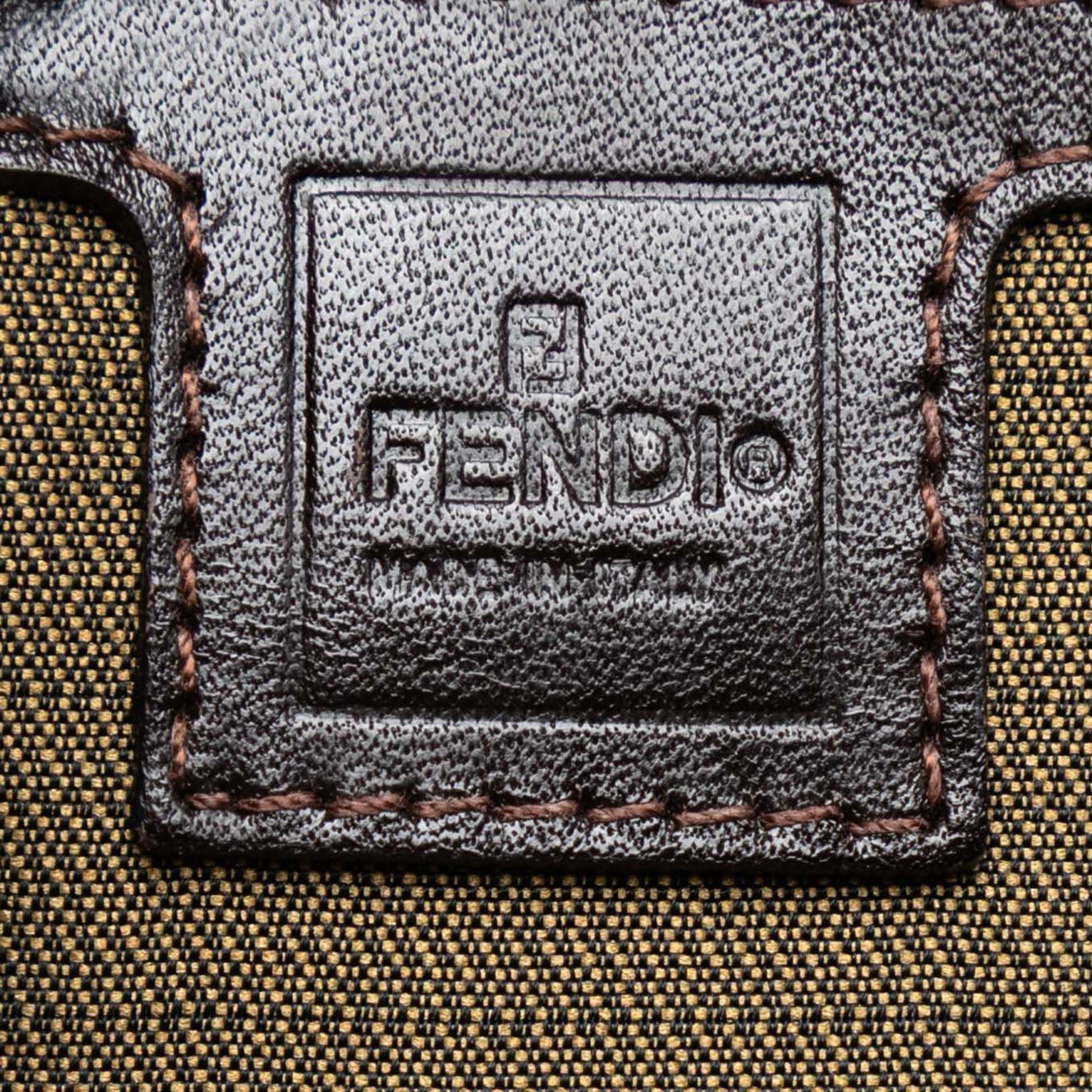 Fendi Zucca Canvas Shoulder Bag