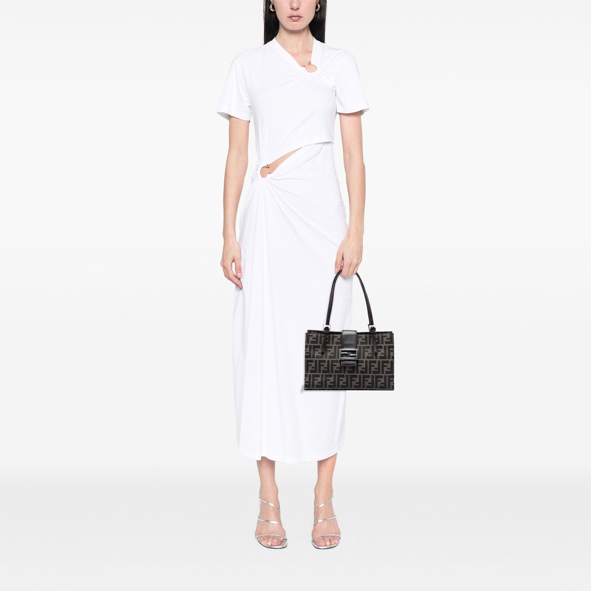 Fendi Zucca Canvas Shoulder Bag