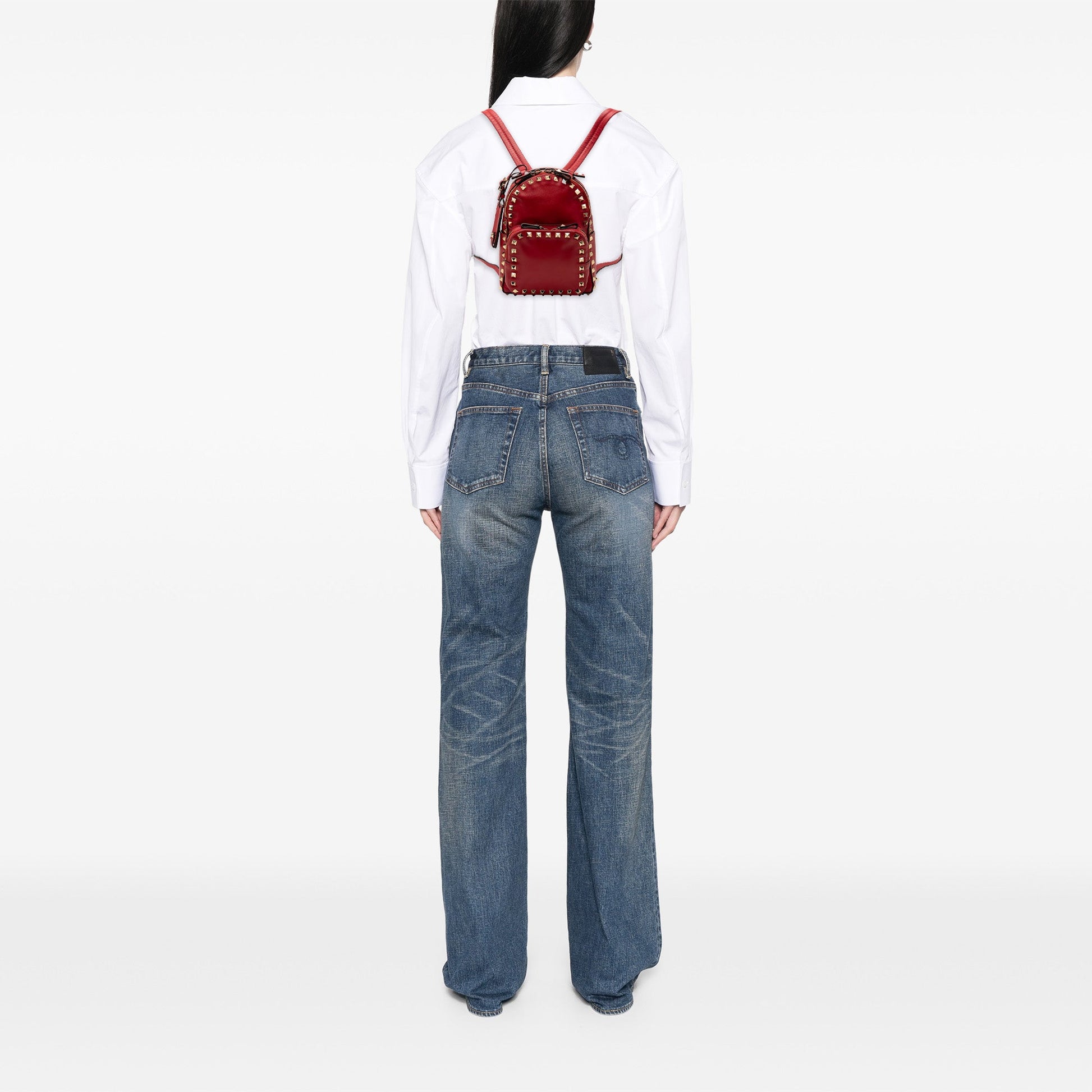 Mini Calfskin Rockstud Backpack