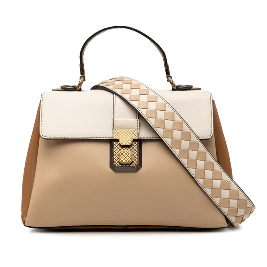 Bottega Veneta Small Tricolor Nappa Piazza Top Handle Satchel
