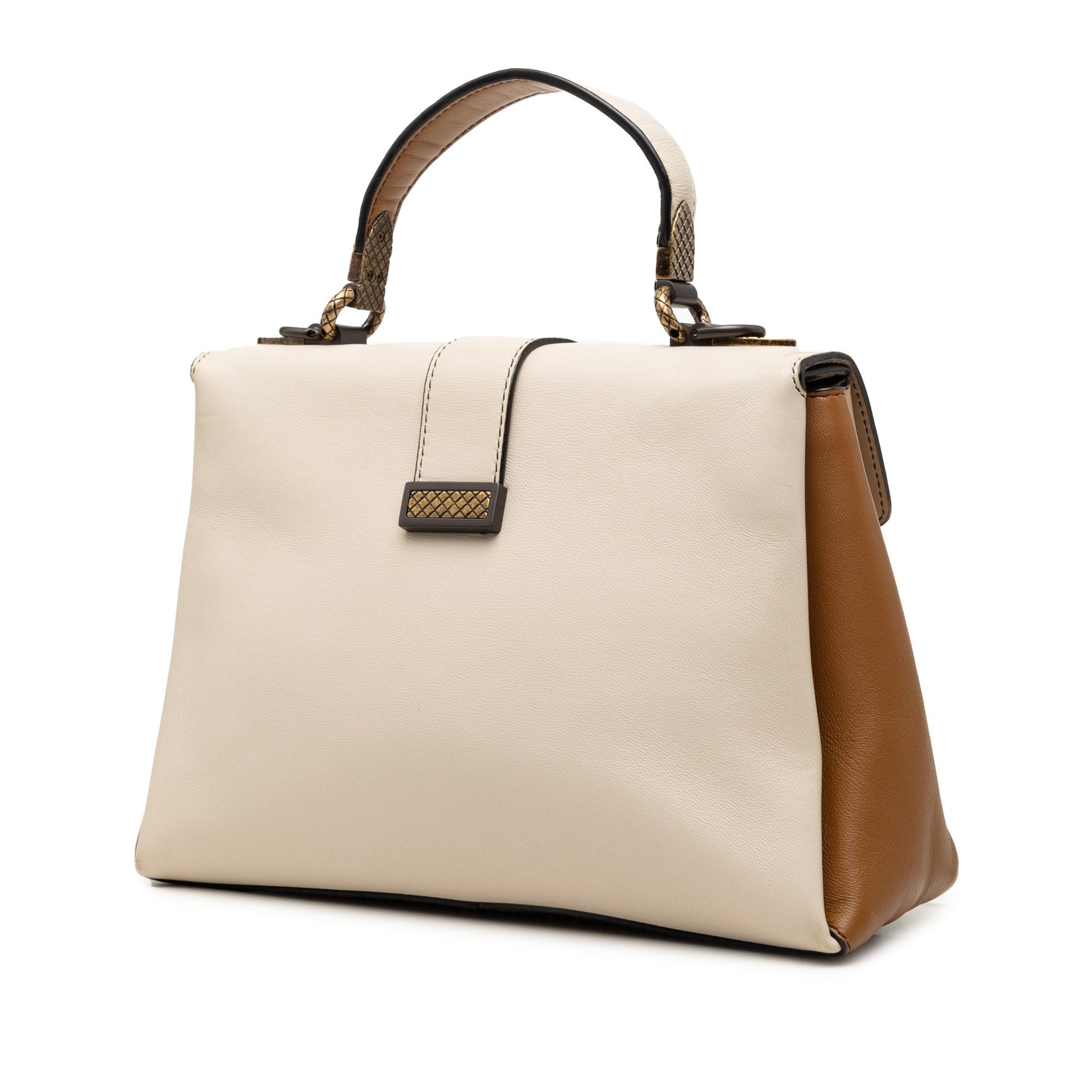 Bottega Veneta Small Tricolor Nappa Piazza Top Handle Satchel