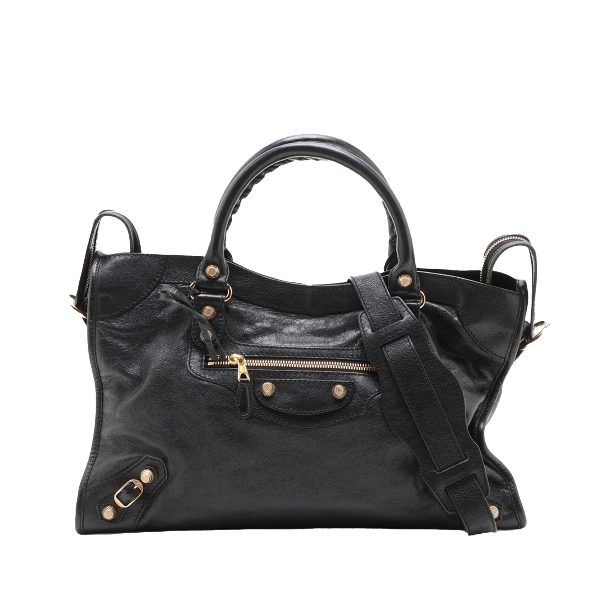 Balenciaga Lambskin Motocross Giant 21 Classic City Satchel