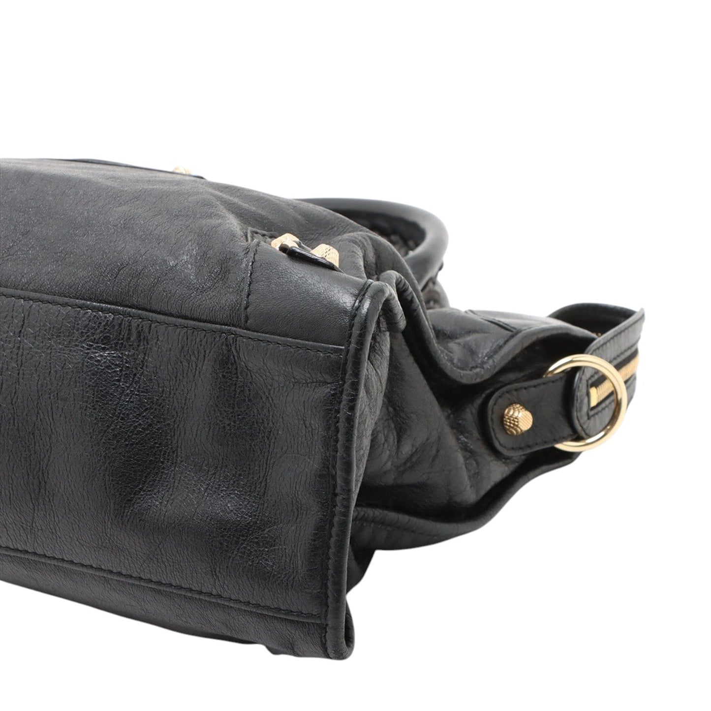 Balenciaga Lambskin Motocross Giant 21 Classic City Satchel