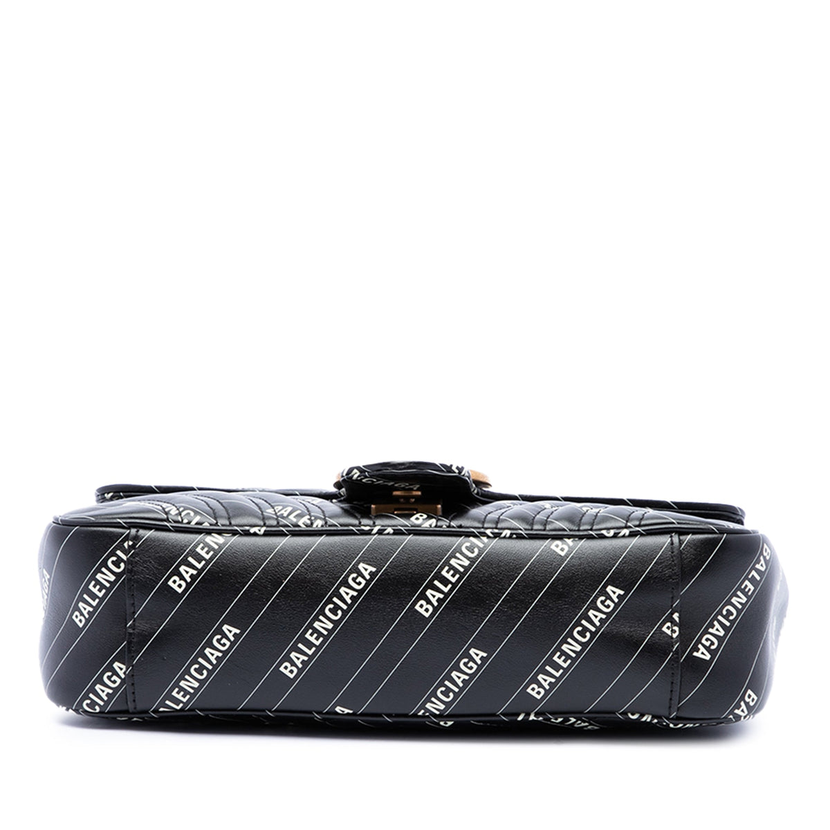 Gucci Balenciaga The Hacker Project Medium GG Marmont Matelasse Leather Shoulder Bag — Black