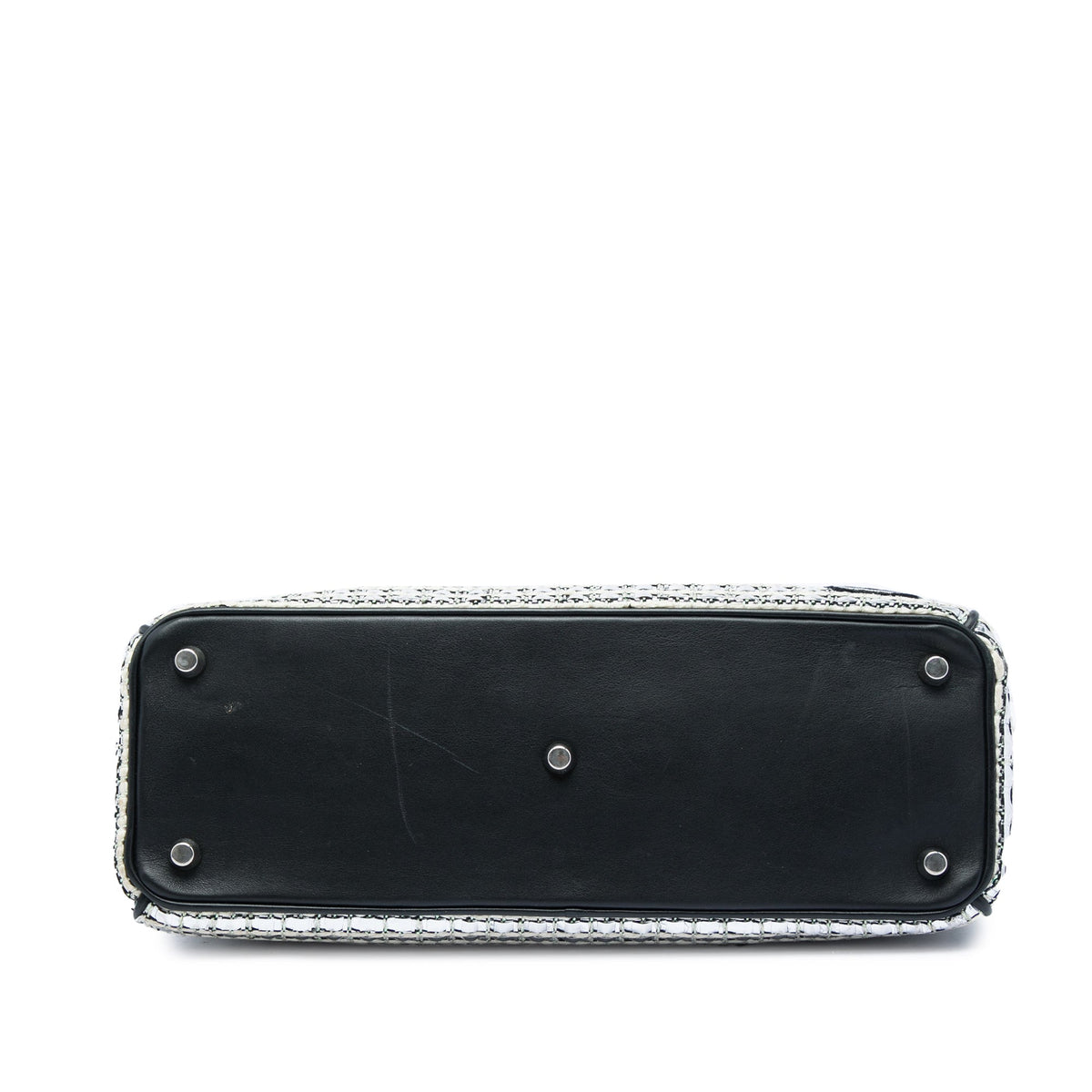 Dior Medium Metallic Tweed Patch Diorissimo Satchel